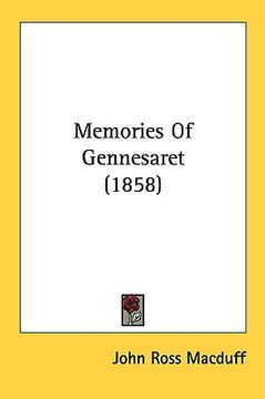 portada memories of gennesaret (1858) (en Inglés)