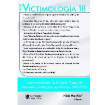 portada Victimología 18 Conmemoración de la Carta Magna de Naciones Unidas para las víctimas 1985-2015