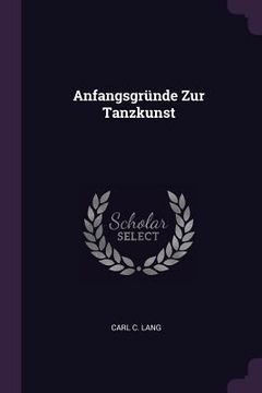 portada Anfangsgründe Zur Tanzkunst (en Inglés)