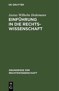 portada Einführung in die Rechtswissenschaft (en Alemán)
