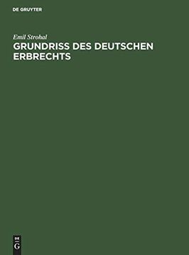 portada Grundriß des Deutschen Erbrechts (en Alemán)
