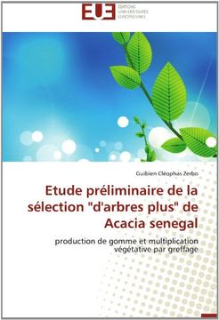 portada Etude Preliminaire de La Selection "D'arbres Plus" de Acacia Senegal