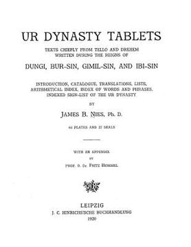 portada Ur Dynasty Tablets (en Inglés)