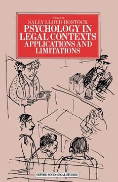 portada Psychology in Legal Contexts: Applications and Limitations (en Inglés)