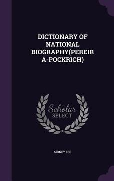 portada Dictionary of National Biography(pereira-Pockrich) (en Inglés)
