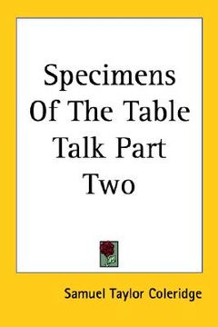 portada specimens of the table talk part two (in English)