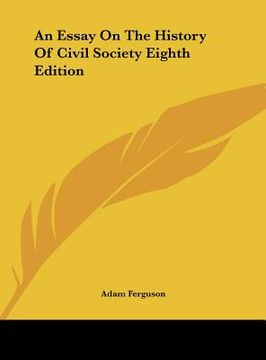 portada an essay on the history of civil society eighth edition (en Inglés)
