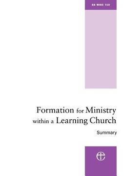 portada formation for ministry within a learning church: summary (in English)