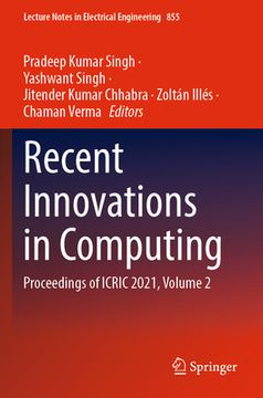 portada Recent Innovations in Computing: Proceedings of Icric 2021, Volume 2 (en Inglés)