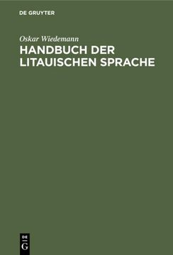 portada Handbuch der Litauischen Sprache (en Alemán)