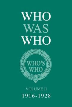 portada Who Was Who Volume II (1916-1928) (in English)