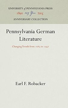 portada Pennsylvania German Literature: Changing Trends From 1683 to 1942 (en Inglés)
