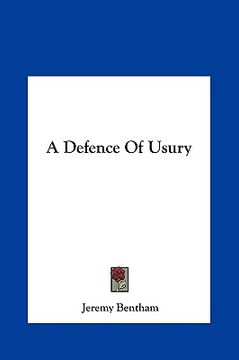 portada a defence of usury (in English)