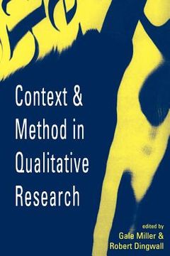 portada context and method in qualitative research (en Inglés)