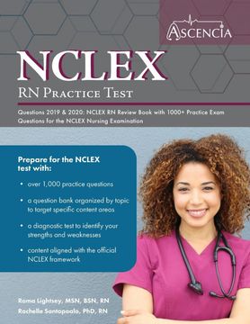 portada Nclex-Rn Practice Test Questions 2019 and 2020: Nclex rn Review Book With 1000+ Practice Exam Questions for the Nclex Nursing Examination (en Inglés)