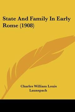 portada state and family in early rome (1908) (en Inglés)