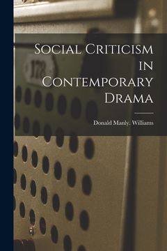 portada Social Criticism in Contemporary Drama (en Inglés)