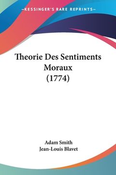 portada Theorie Des Sentiments Moraux (1774) (en Francés)