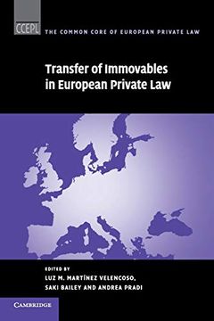 portada Transfer of Immovables in European Private law (The Common Core of European Private Law) (en Inglés)