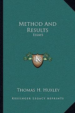 portada method and results: essays (en Inglés)