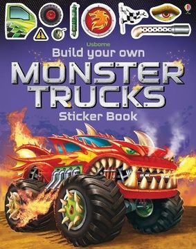 portada Build Your Own Monster Trucks Sticker Book (Build Your Own Sticker Book)