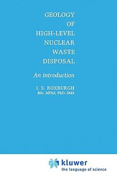 portada geology of high level nuclear waste disposal (en Inglés)