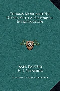 portada thomas more and his utopia with a historical introduction (in English)