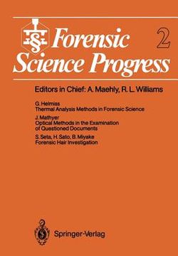 portada forensic science progress (in English)