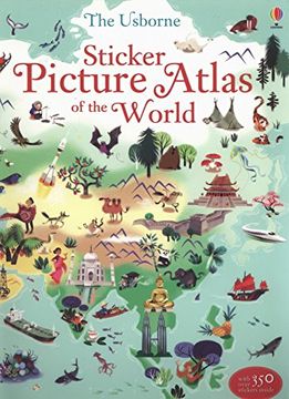 portada Sticker Picture Atlas of the World (Sticker Books) (en Inglés)