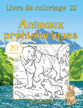 portada Livre de coloriage animaux préhistoriques: 20 coloriages (in French)