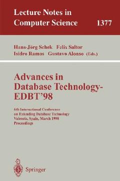 portada advances in database technology - edbt '98: 6th international conference on extending database technology, valencia, spain, march 23-27, 1998. (en Inglés)