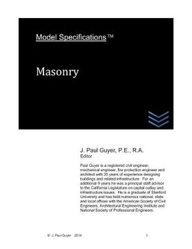 portada Model Specifications: Masonry