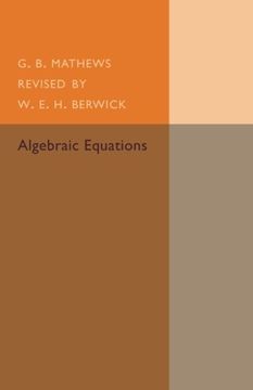 portada Algebraic Equations (Cambridge Tracts in Mathematics) (en Inglés)