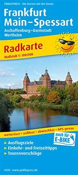 portada Frankfurt - Main - Spessart, Aschaffenburg - Darmstadt, Wertheim: Radkarte mit Ausflugszielen, Einkehr- & Freizeittipps, Wetterfest, Reissfest, Abwischbar, Gps-Genau. 1: 100000 (Radkarte / rk) (en Alemán)