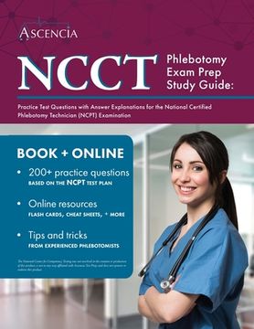 portada NCCT Phlebotomy Exam Prep Study Guide: Practice Test Questions with Answer Explanations for the National Certified Phlebotomy Technician (NCPT) Examin (en Inglés)