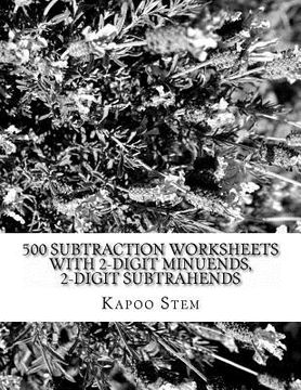 portada 500 Subtraction Worksheets with 2-Digit Minuends, 2-Digit Subtrahends: Math Practice Workbook (en Inglés)