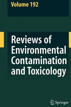 portada reviews of environmental contamination and toxicology 192 (en Inglés)