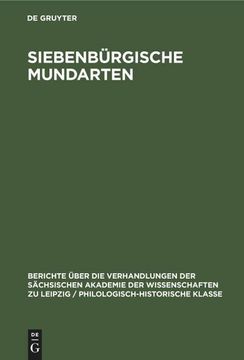 portada Siebenbürgische Mundarten (en Alemán)