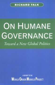 portada On Humane Governance Toward a new Global Politics (en Inglés)