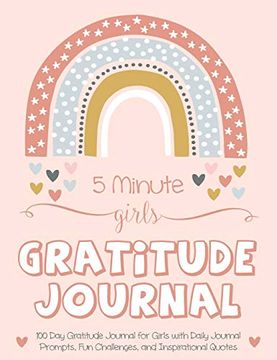 portada 5 Minute Girls Gratitude Journal: 100 day Gratitude Journal for Girls With Daily Journal Prompts, fun Challenges, and Inspirational Quotes (Unicorn Design for Kids Ages 5-10) (en Inglés)