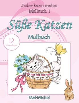 portada Süße Katzen Malbuch: 12 Malvorlagen (in German)