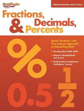 portada steck-vaughn strengthening math skills: student edition fractions, decimals, & percents (en Inglés)