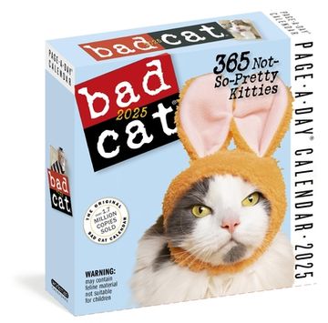 portada Bad cat Page-A-Day Calendar 2025: 365 Not-So-Pretty Kitties