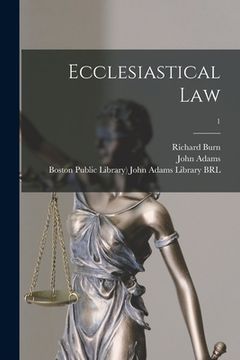portada Ecclesiastical Law; 1 (en Inglés)