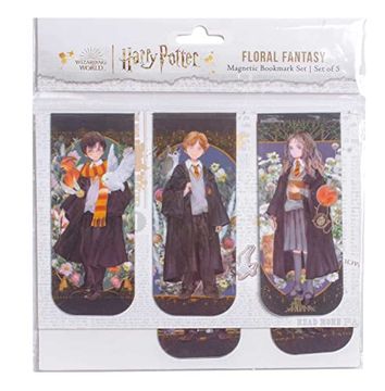 portada Harry Potter: Floral Fantasy Magnetic Bookmark set (Set of 5) (en Inglés)