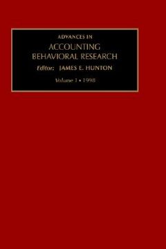 portada advances in accounting behavioral research: vol 1 (en Inglés)