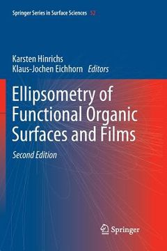 portada Ellipsometry of Functional Organic Surfaces and Films (in English)