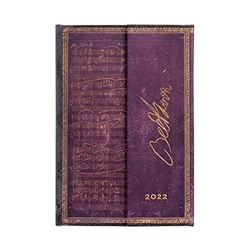 portada Agenda 2022 Paperblanks Beethoven, Sonata n° 10 Para Violín | Apaisado | Mini (100 × 140 mm) (in Spanish)