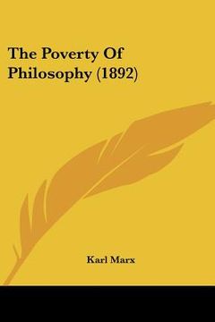 portada the poverty of philosophy (1892) (in English)