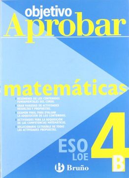 portada Objetivo Aprobar Matemáticas de 4º de la eso b (Castellano - Material Complementario - Objetivo Aprobar Loe)